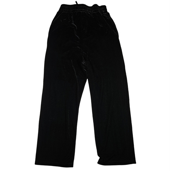 Elodie Velvet Straight Leg Pants, Black, Small - Picture 3 of 12